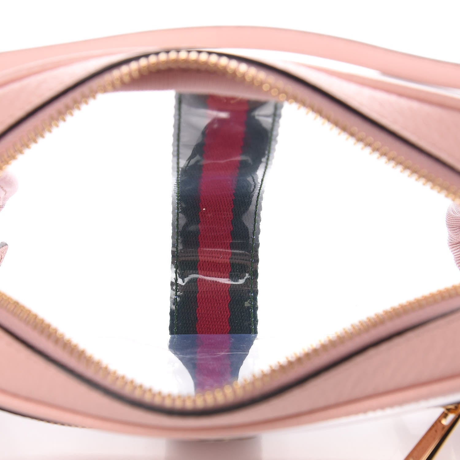 Gucci Vinyl Web Mini Ophidia Transparent Shoulder Bag Perfect Pink 5 of 9