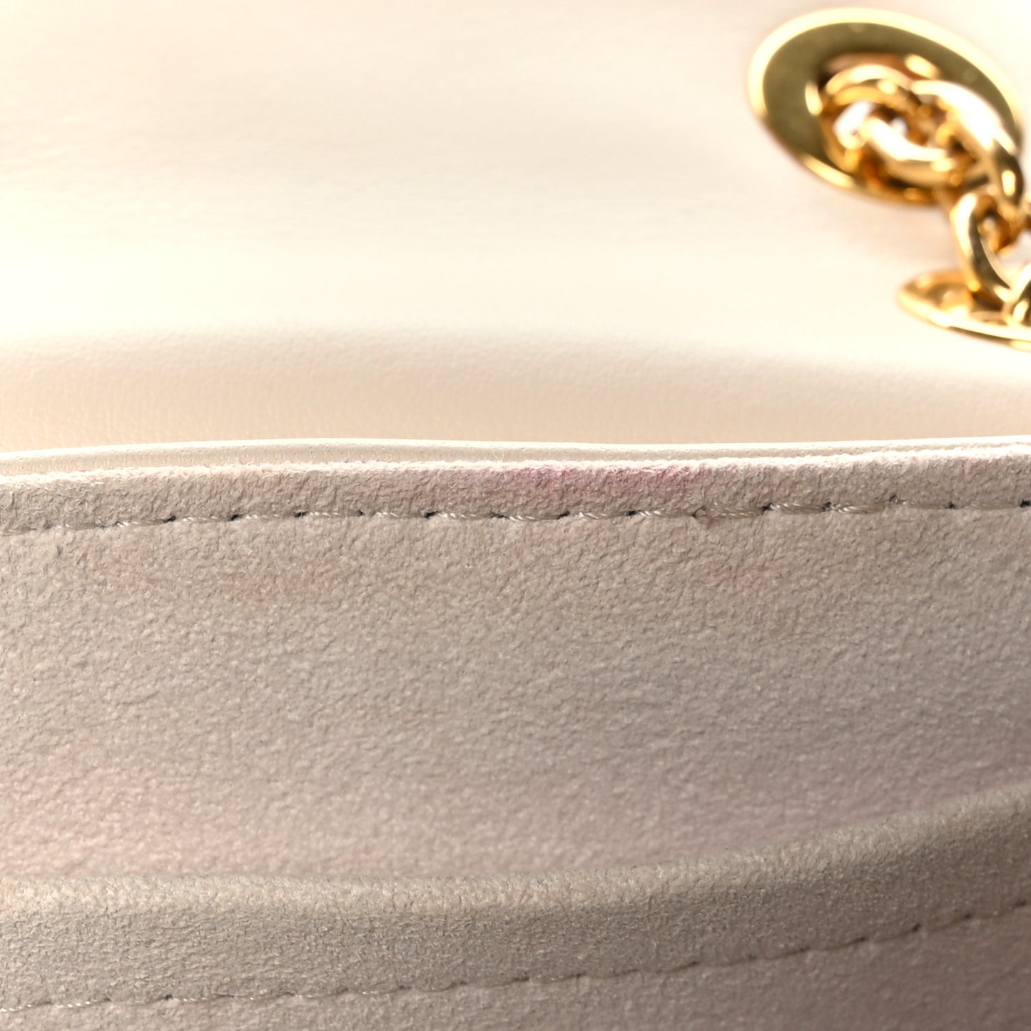 Calfskin LV New Wave Chain Bag Ivory