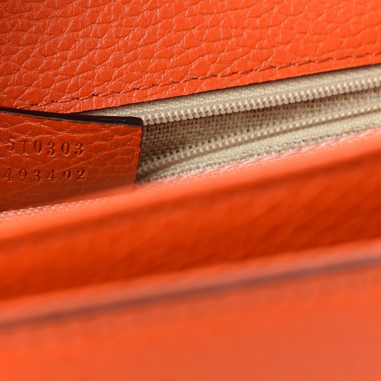 Dollar Calfskin Interlocking G Shoulder Bag Sun Orange