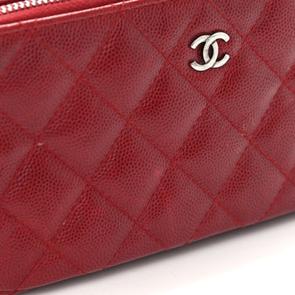 Chanel Caviar Quilted Small Clutch With Chain Red 8 of 10