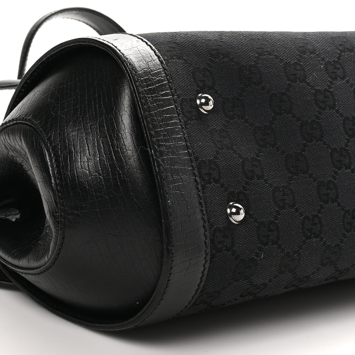 Gucci Monogram Bamboo Bullet Bag Black 9 of 11