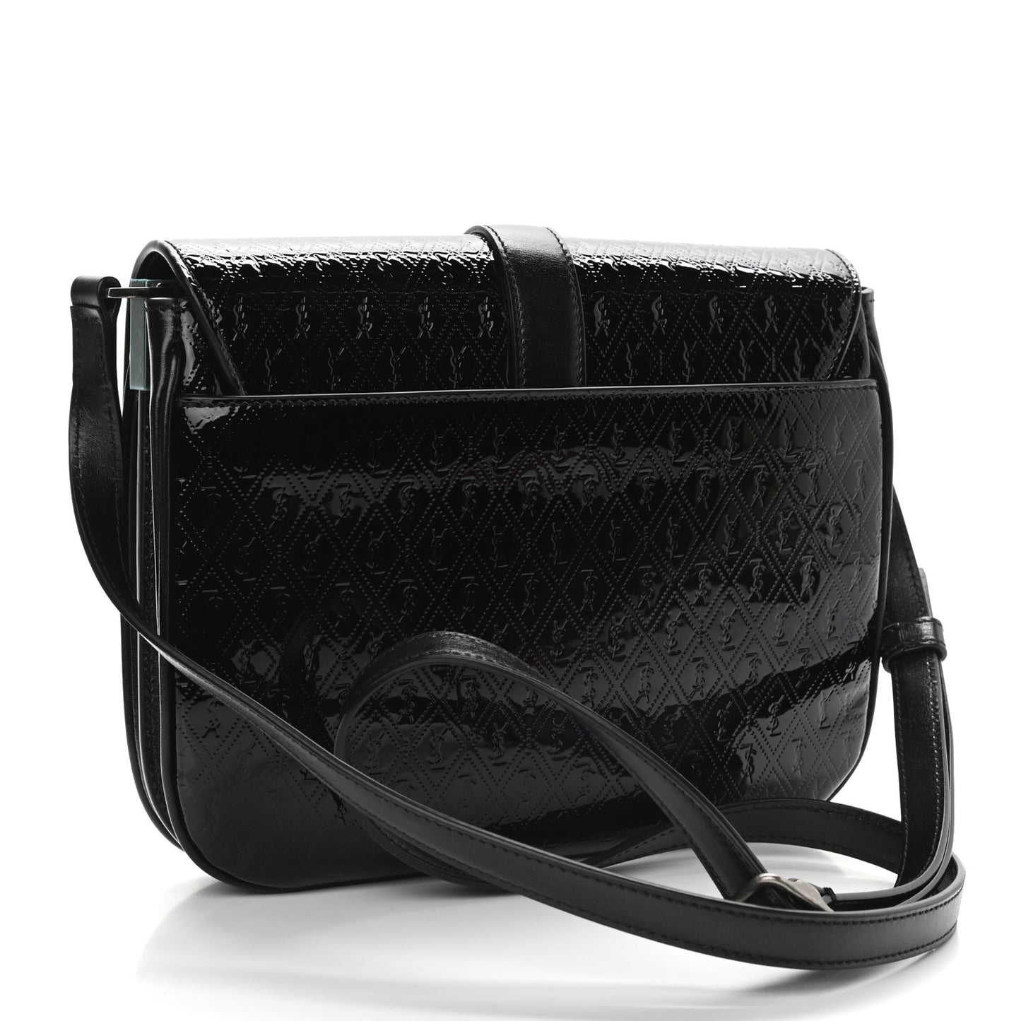 Patent Embossed Small Le Monogramme Satchel Black