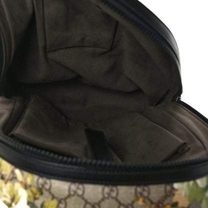 Gucci GG Supreme Monogram Blooms Medium Day Backpack Beige New Military Black 5 of 10