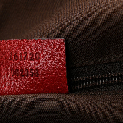 Gucci Monogram Small Princy Satchel Red 6 of 10