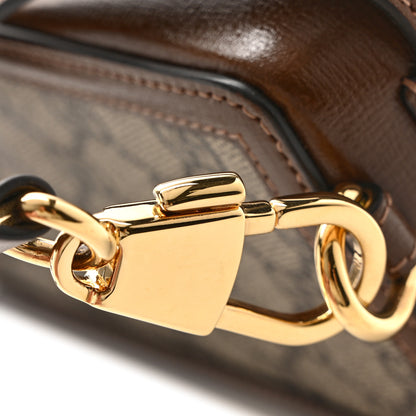 Gucci GG Supreme Monogram Azalea Calfskin Mini Retro Interlocking G Mini Shoulder Bag Beige Ebony Brown Sugar 11 of 11