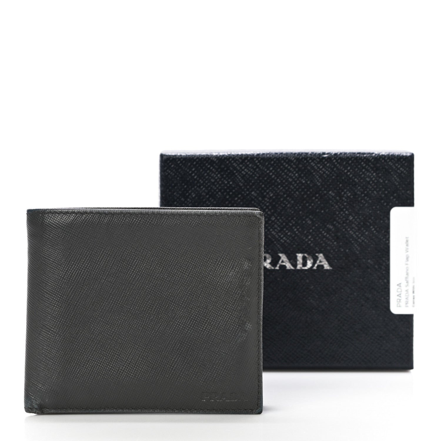 Prada Saffiano Bi-Fold Wallet Grafite 13 of 13