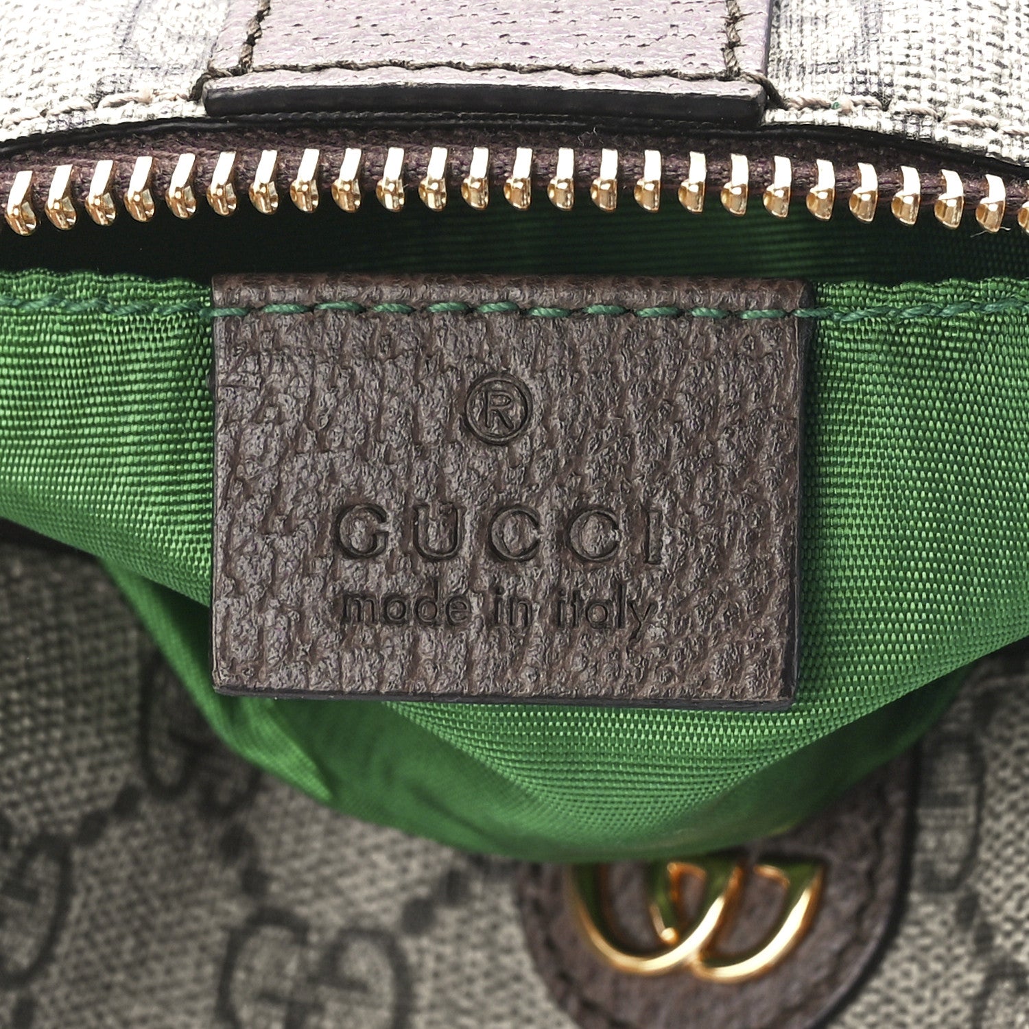 Gucci Soft GG Supreme Monogram Calfskin Small Ophidia Cosmetic Case Beige Ebony New Acero 6 of 11