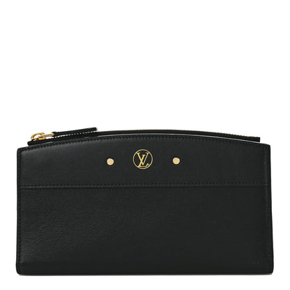 Louis Vuitton Calfskin City Steamer Wallet Black 1 of 6