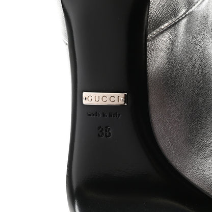 Gucci Nappa Zumi Mid Ankle Boots 38 Silver 6 of 14