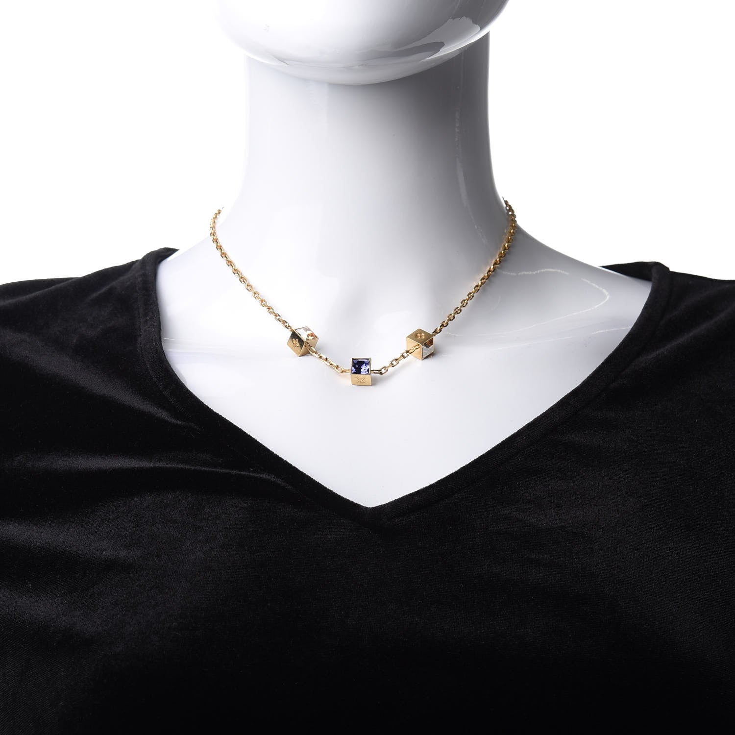 Louis Vuitton Swarovski Gamble Short Necklace Azur 2 of 5
