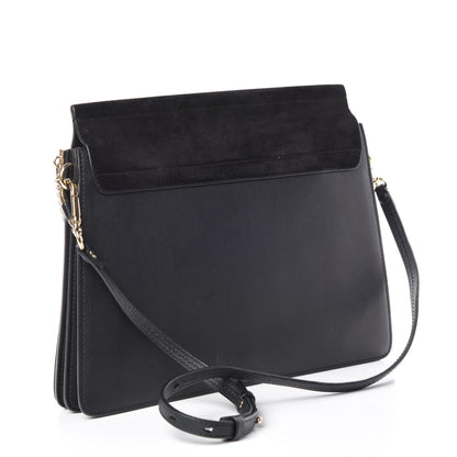 Chloe Suede Calfskin Medium Faye Shoulder Bag Black 3 of 12