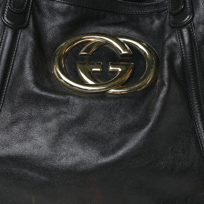 Gucci Calfskin Large Britt Shoulder Bag Black 7 of 9