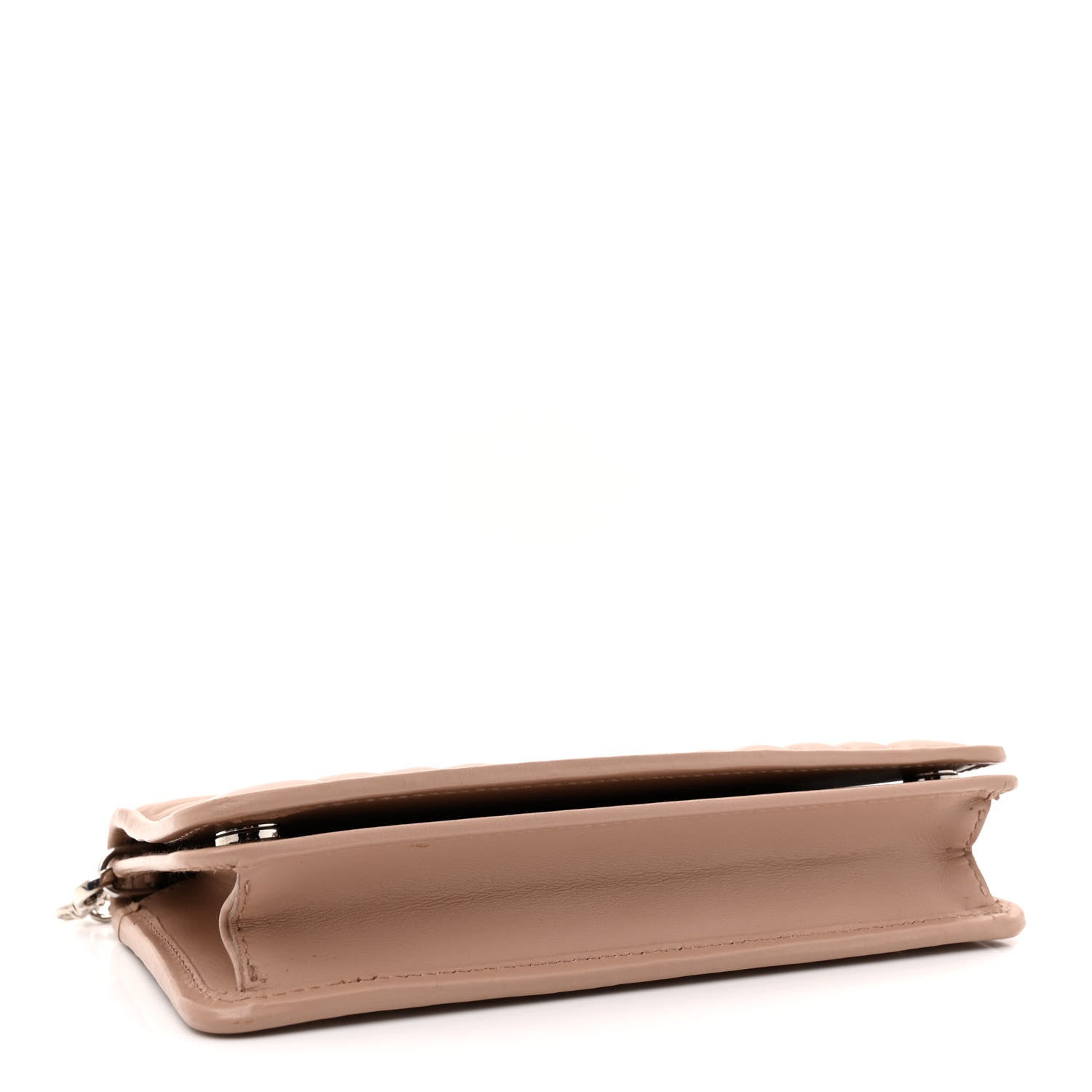 Prada Soft Calfskin Impunture Diagramme Chain Wallet Cipria 4 of 14