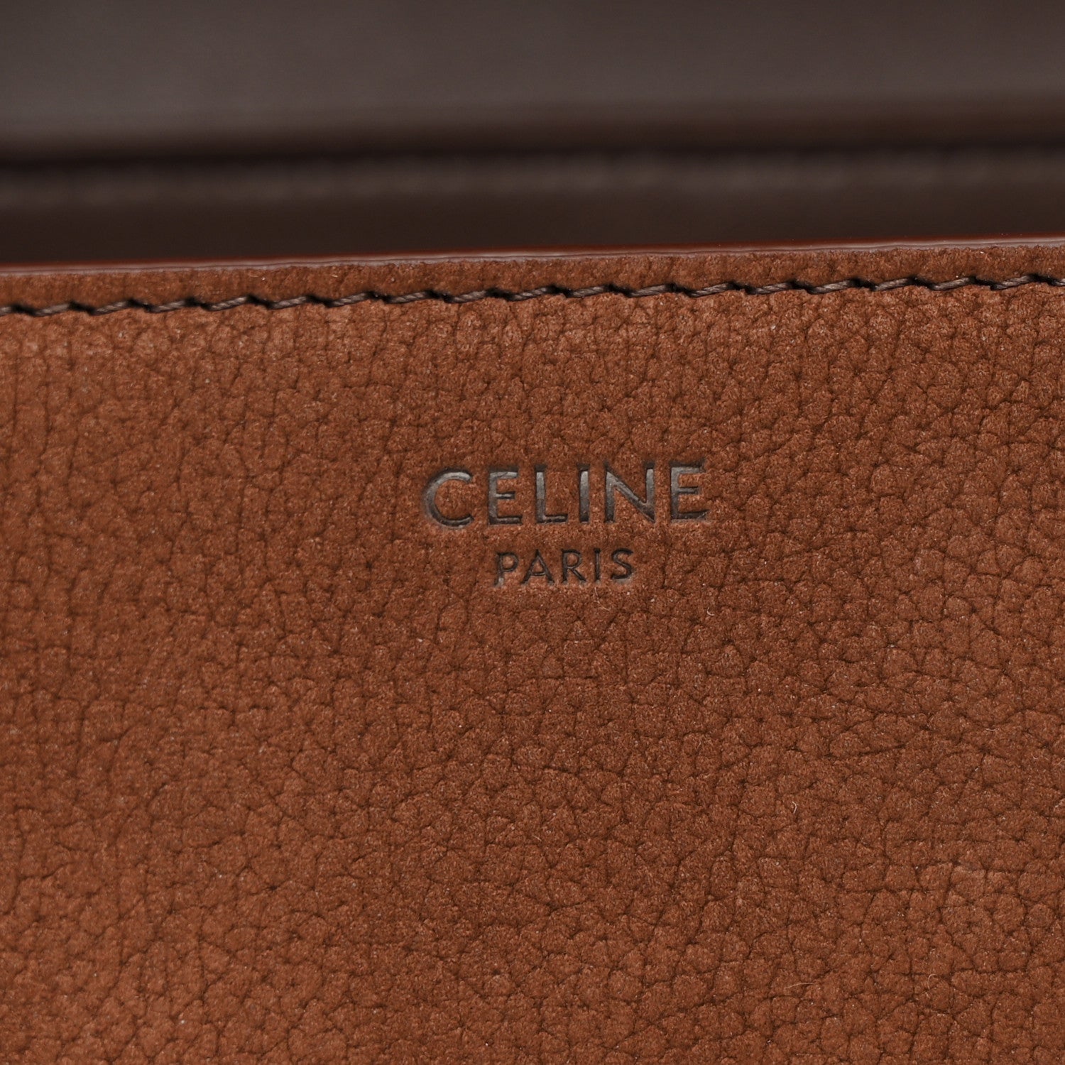 Celine Grained Nubuck Calfskin Medium Nino Chestnut 7 of 13