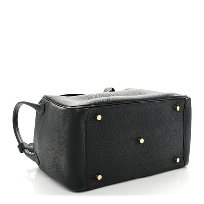 Hermes Taurillon Clemence Lindy 30 Black 4 of 10