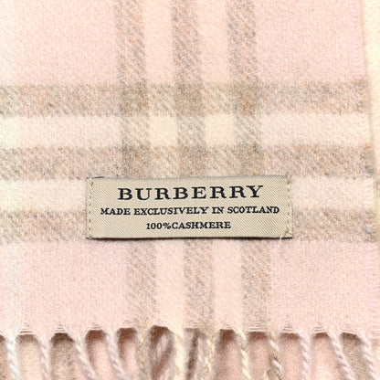Burberry Cashmere Check Fringe Scarf Pink 4 of 5
