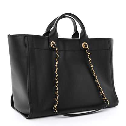 Chanel Calfskin Medium Deauville Tote Black 3 of 15