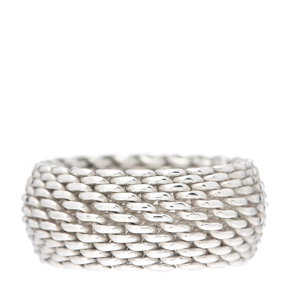 Tiffany Sterling Silver Somerset Mesh Ring 54 7 1 of 4