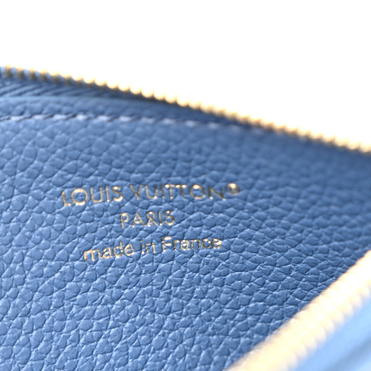 Louis Vuitton Empreinte Monogram Zipped Romy Card Holder Blue Jeans 6 of 9