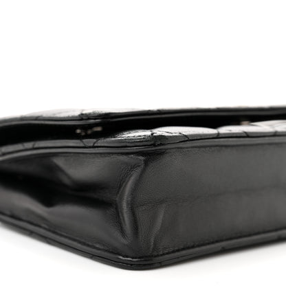 Chanel Lambskin Quilted Wallet On Chain WOC Black 10 of 12