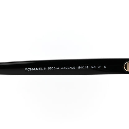 Chanel Acetate Polarized Square Sunglasses 5505-A Black 5 of 7