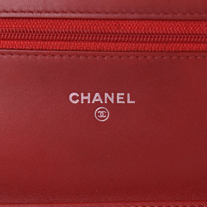Chanel Patent Quilted Brilliant Wallet On Chain WOC Red 6 of 20