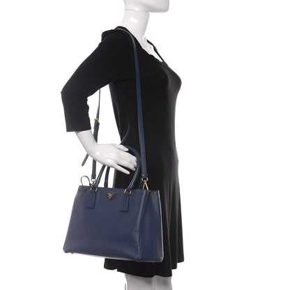 Prada Saffiano Lux Medium Tote Bluette 2 of 17
