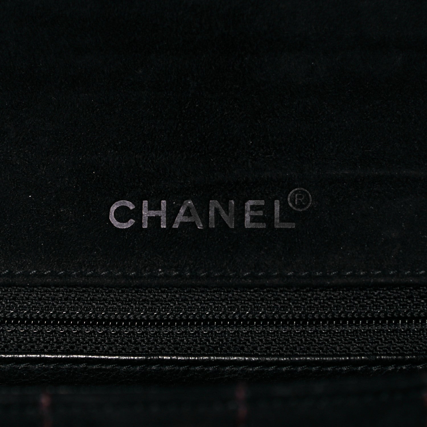 Chanel Suede Square Double Stitch Flap Black 5 of 7