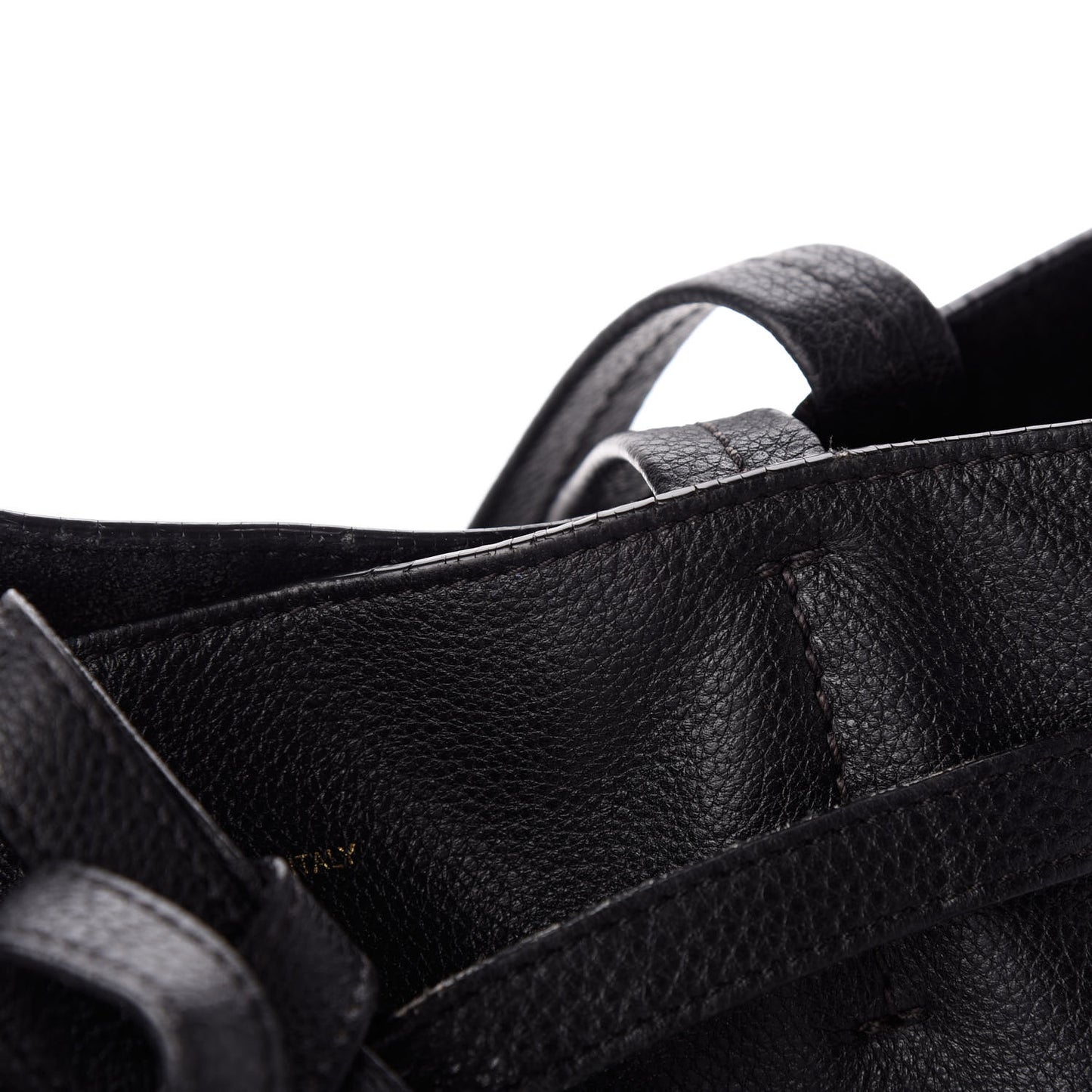 Soft Grained Calfskin Small Belt Cabas Phantom Black