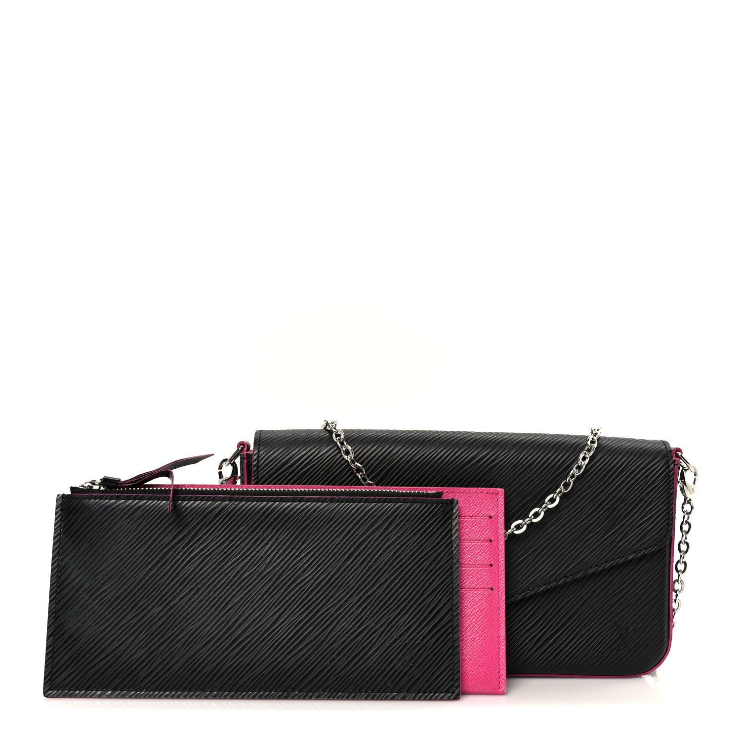 Louis Vuitton Epi Pochette Felicie Black Hot Pink 3 of 15