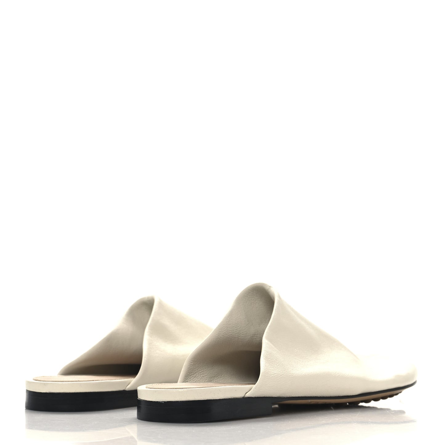 Nappa Dot Sock Mules 37 White