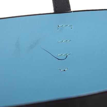 Mansur Gavriel Calfskin Small Shopping Tote Black Blue 10 of 13