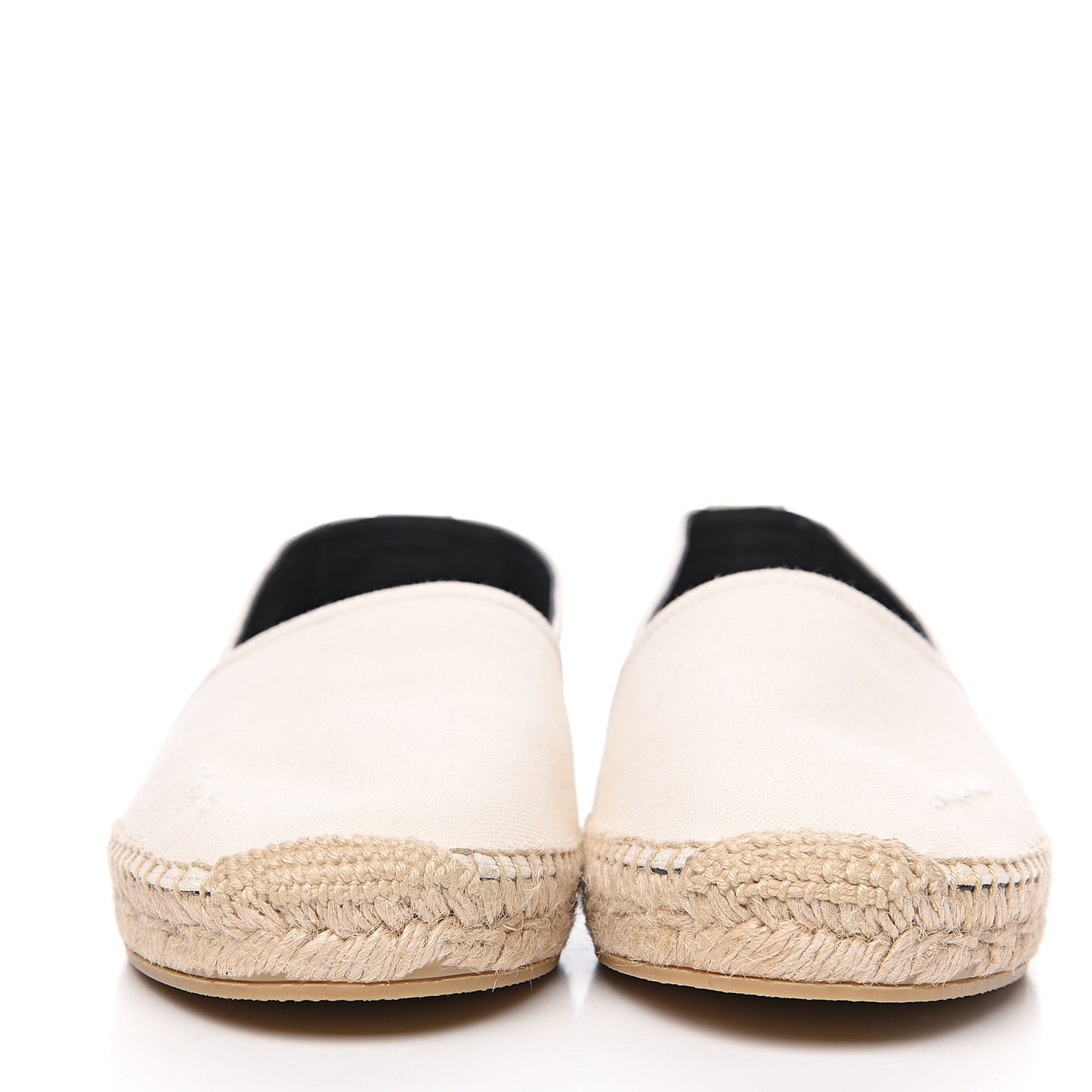 Canvas Nappa Elba Light Logo Embroidered Espadrilles 41 Panna