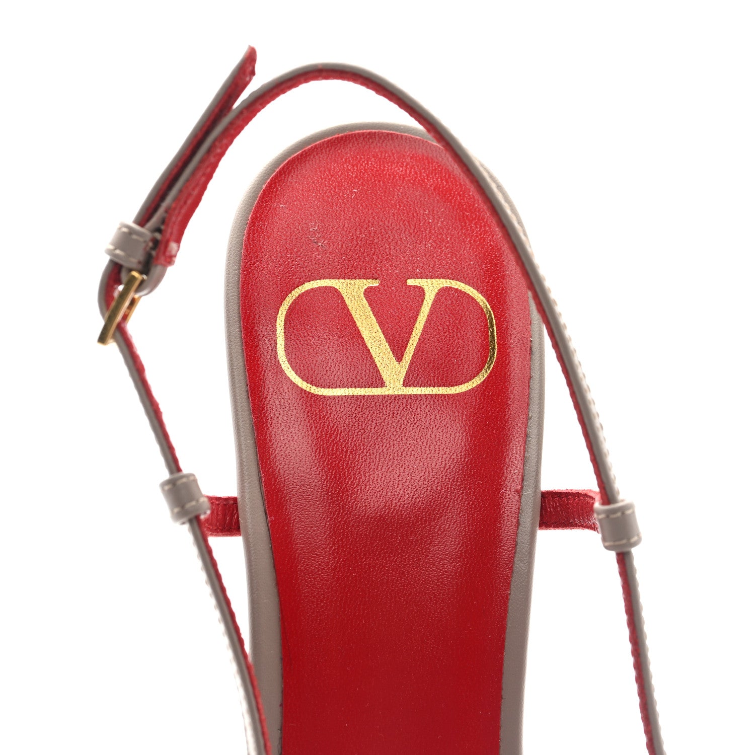 Valentino Garavani Calfskin Vlogo Slingback 40mm Pumps 37.5 Poudre 7 of 8