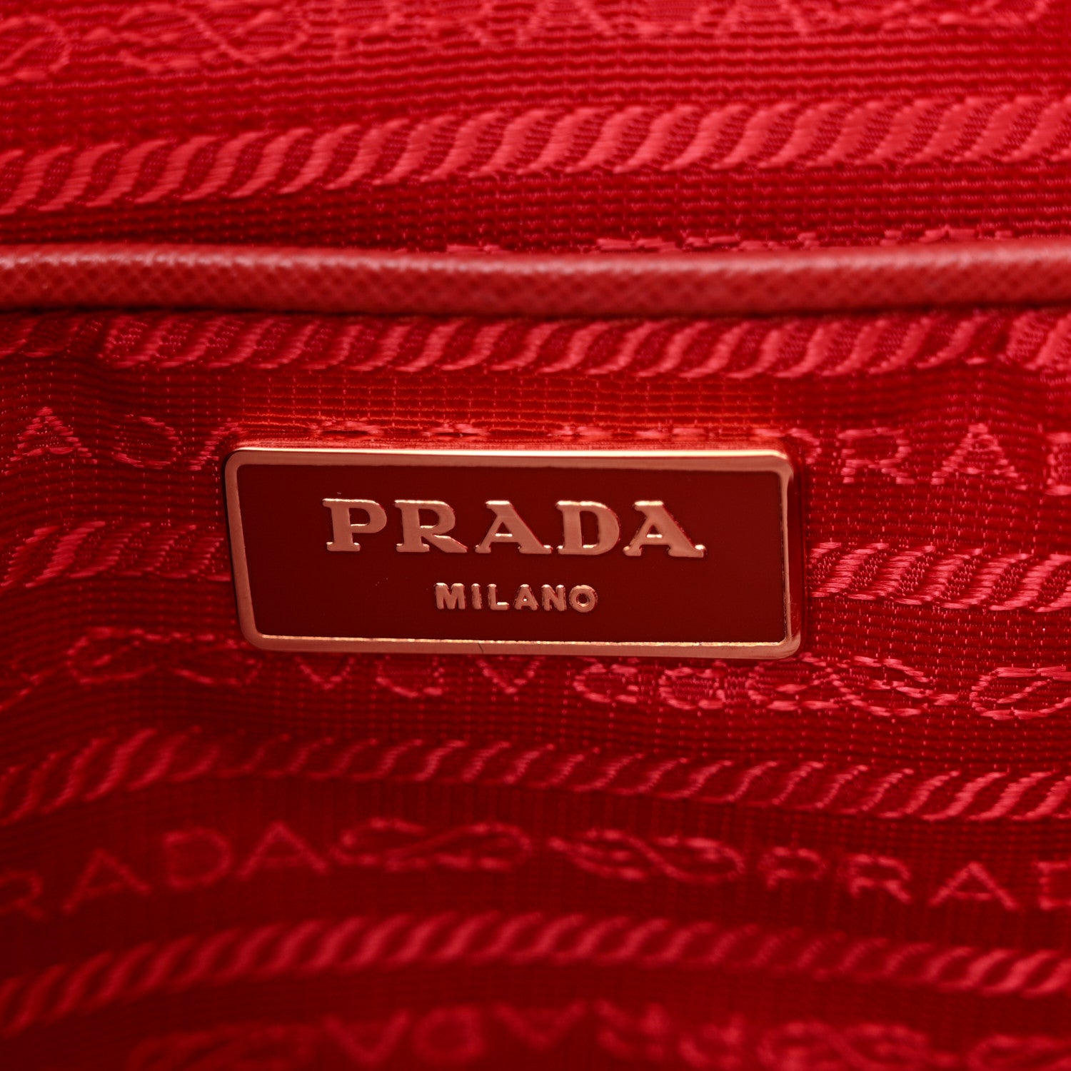 Prada Saffiano Lux Large Tote Fuoco 5 of 8