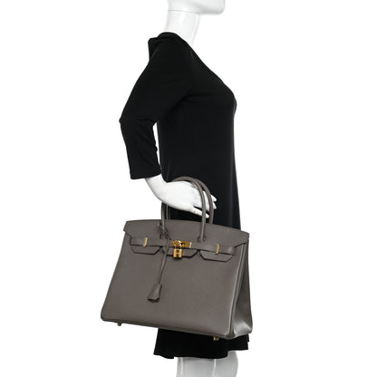 Hermes Epsom Birkin 35 Etain 2 of 13