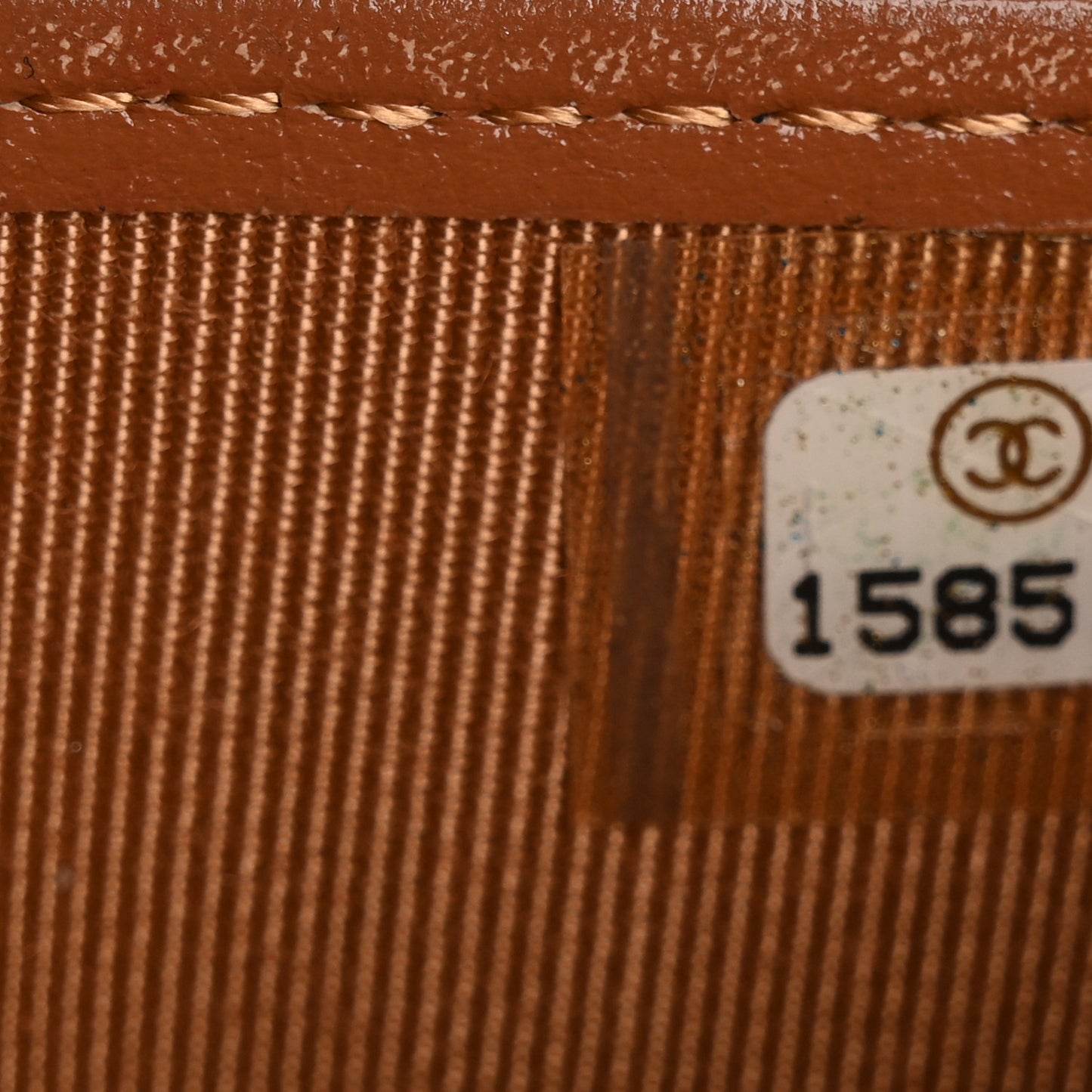 Caviar Quilted Long Flap Wallet Light Brown