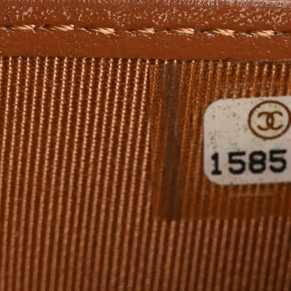 Chanel Caviar Quilted Long Flap Wallet Light Brown 9 of 19