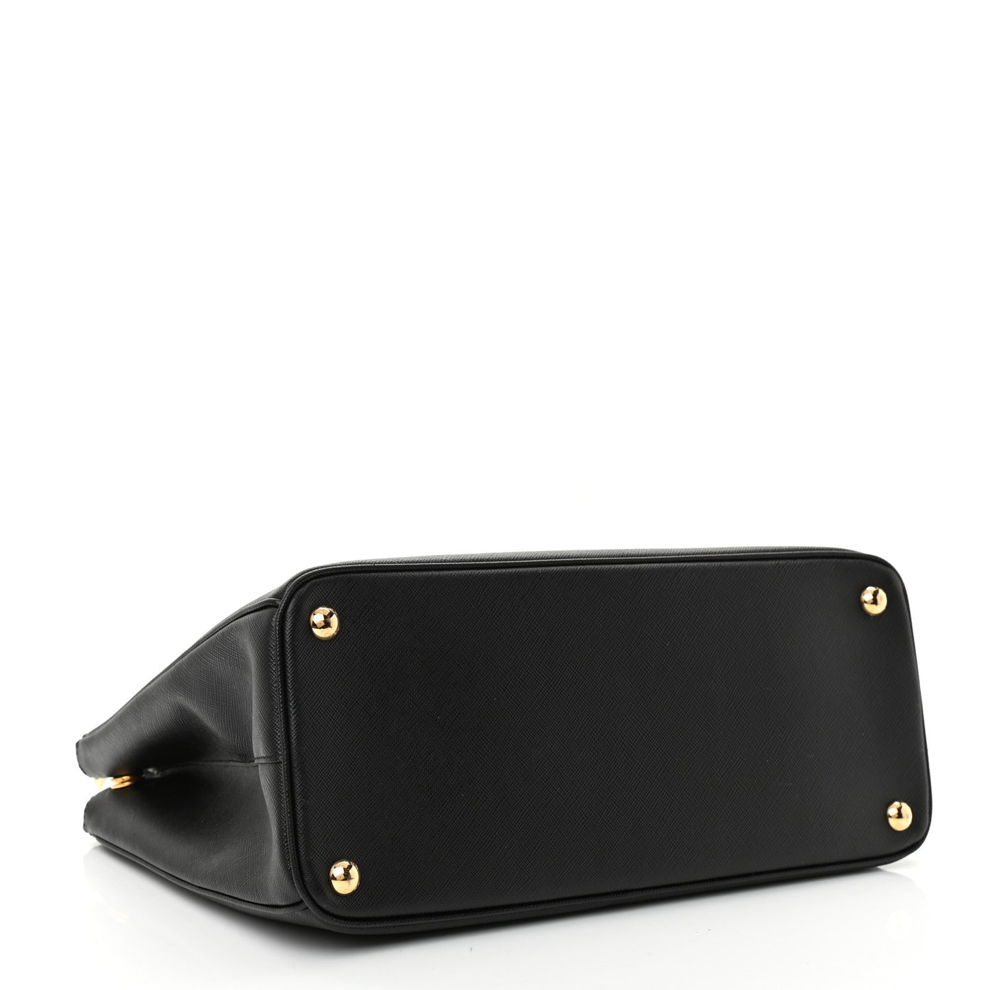 Saffiano Medium Galleria Double Zip Tote Black