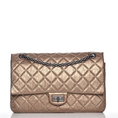 Chanel Metallic Aged Calfskin Quilted 2.55 Reissue 226 Flap Dark Gold 1 of 6
