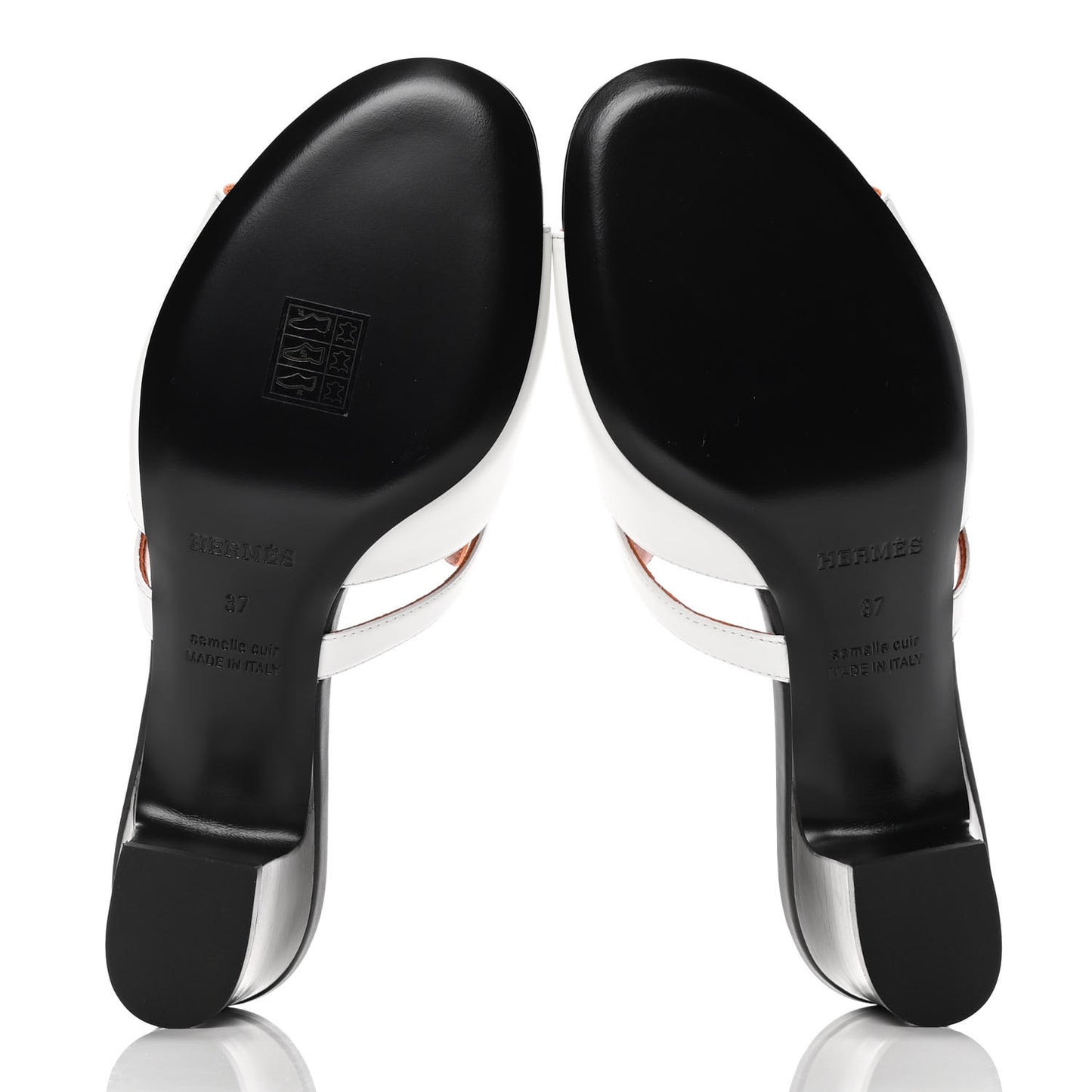 Goatskin Candy Sandals 37 White