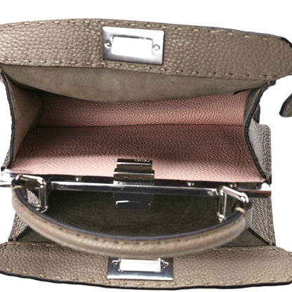 Fendi Cuoio Romano Selleria Chamois Small Peekaboo I SEE U Satchel Corda Camelia Cipria 5 of 11