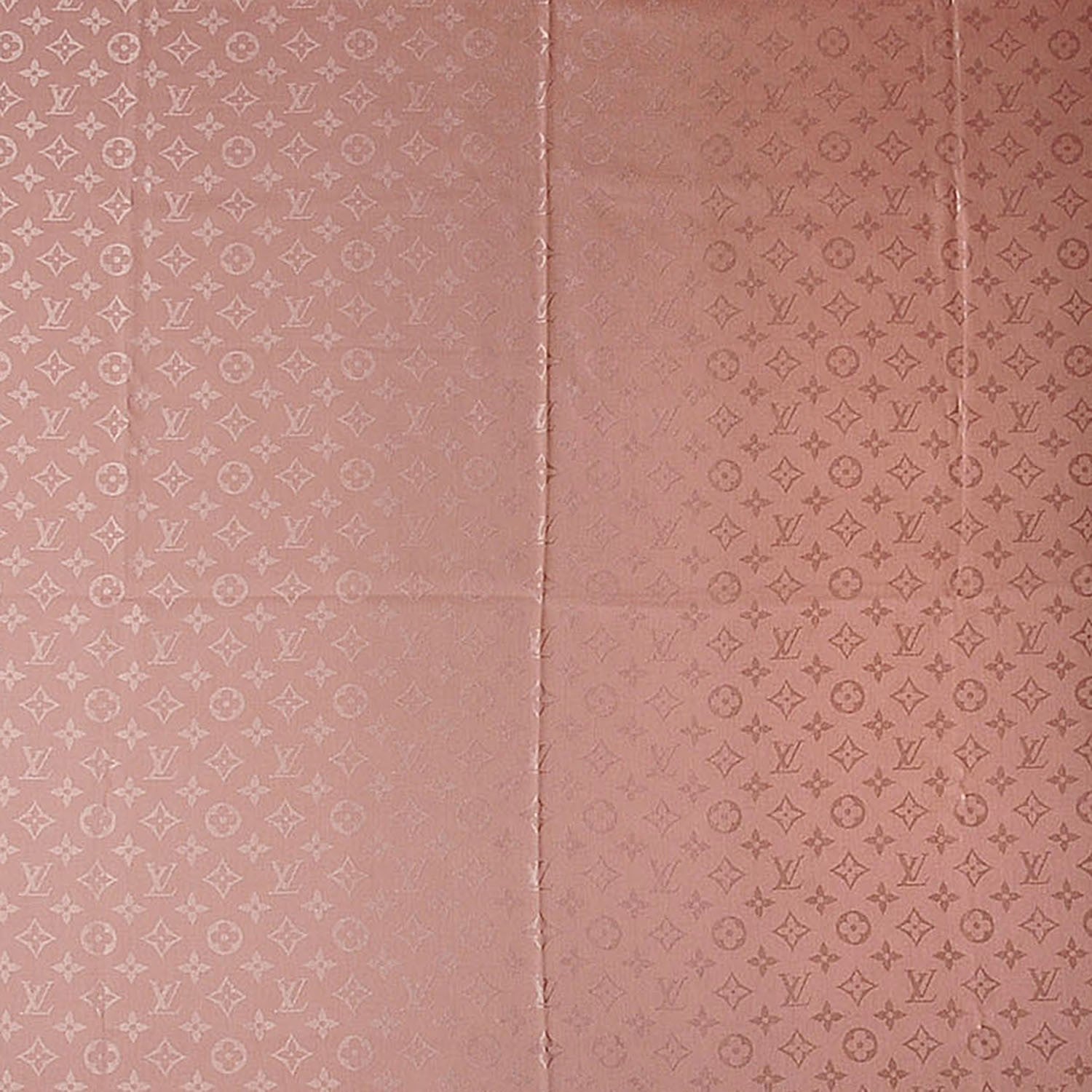 Louis Vuitton Silk Wool Monogram Denim Shawl Rose 1 of 6