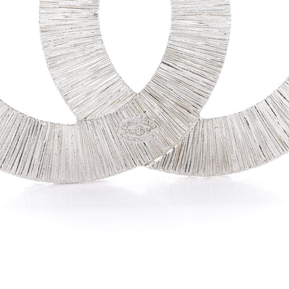 Chanel Baguette Crystal CC Brooch Silver 4 of 5