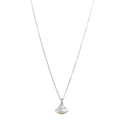 Bulgari 18K Rose Gold Diamond Mother of Pearl Small Divas' Dream Pendant Necklace 1 of 9