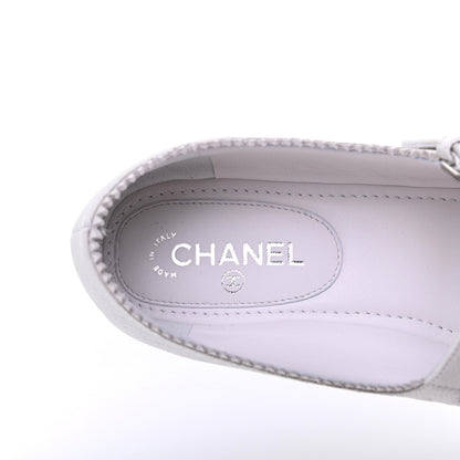 Chanel Calfskin Mary Jane Flats 35 White Black 7 of 11