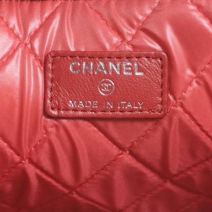 Chanel Lambskin Quilted Large Cosmetic Case Rouge 7 of 9