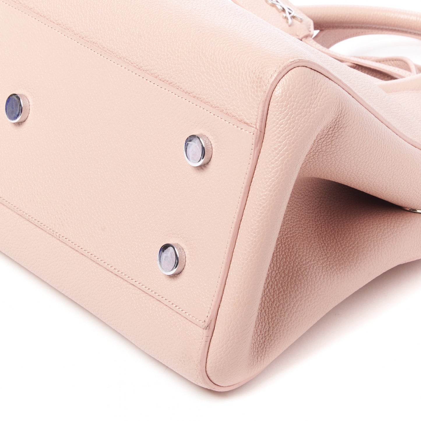 Grained Calfskin Small Cabas Rive Gauche Rose