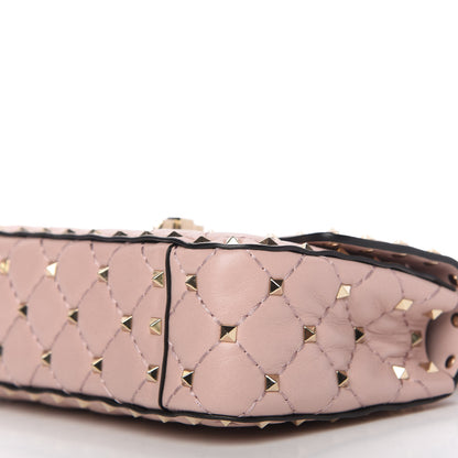 Valentino Garavani Nappa Small Rockstud Spike Shoulder Bag Water Rose 8 of 9