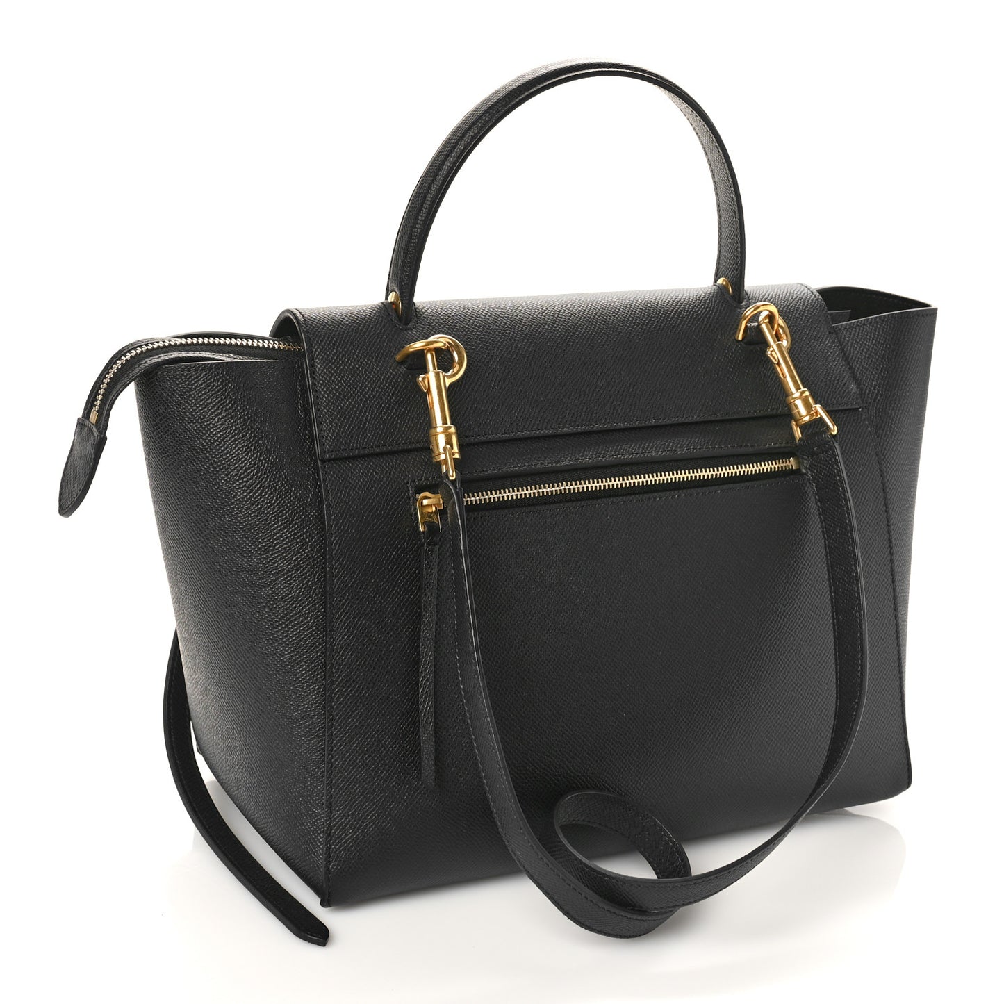 Grained Calfskin Mini Belt Bag Black